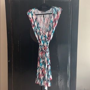 Tart multi color wrap dress
